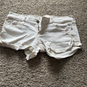 Abercrombie & Fitch White Jean Shorts